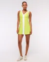 Abercrombie & Fitch Ypb Sculptlux V-neck Mini Dress In Green