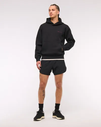Abercrombie & Fitch Ypb Sprinttek Lined Running Short In Black