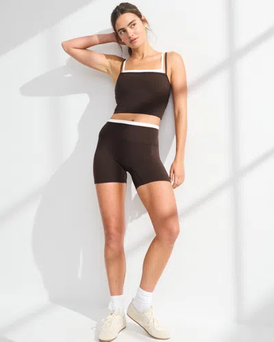 Abercrombie & Fitch Ypb Studioflex Workout Shorts In Brown