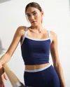 Abercrombie & Fitch Ypb Studioflex Cami Tank In Blue