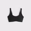 Abercrombie & Fitch Ypb Studioflex Curve Love Double-layered Sports Bra In Black