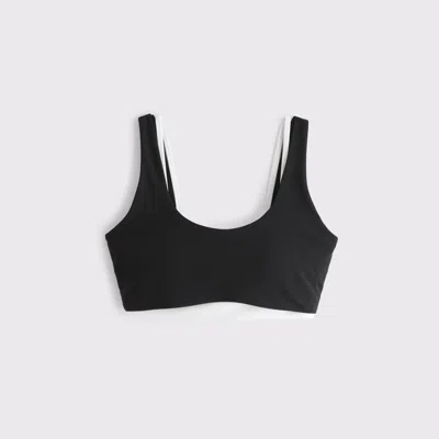 Abercrombie & Fitch Ypb Studioflex Curve Love Double-layered Sports Bra In Black