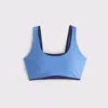 Abercrombie & Fitch Ypb Studioflex Curve Love Double-layered Sports Bra In Blue
