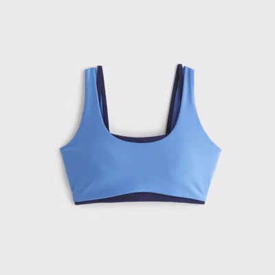 Abercrombie & Fitch Ypb Studioflex Curve Love Double-layered Sports Bra In Blue