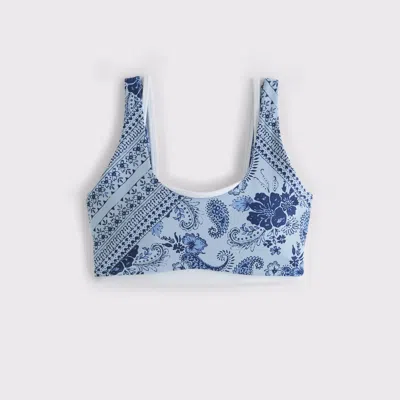 Abercrombie & Fitch Ypb Studioflex Curve Love Double-layered Sports Bra In Blue