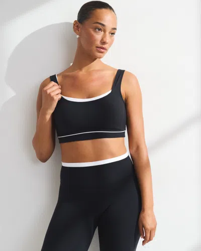 Abercrombie & Fitch Ypb Studioflex Curve Love Double-layered Sports Bra In Blue