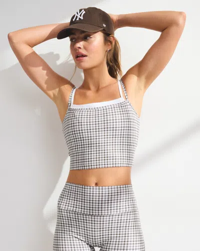 Abercrombie & Fitch Ypb Studioflex Double-layered Sports Bra In Gray