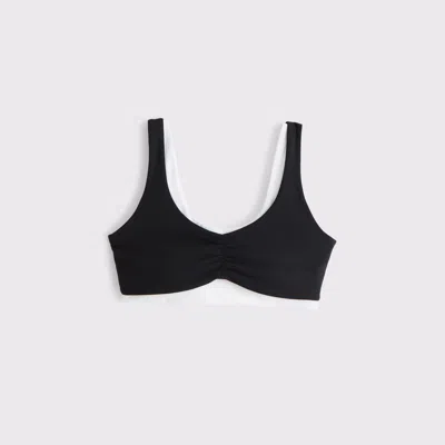 Abercrombie & Fitch Ypb Studioflex Curve Love Double-layered Sports Bra In Black