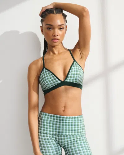 Abercrombie & Fitch Ypb Studioflex Reversible Sports Bra In Green