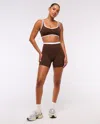 Abercrombie & Fitch Ypb Studioflex Sports Bra In Brown