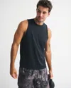 Abercrombie & Fitch Ypb Sweatwik Delt-fit Tank In Black