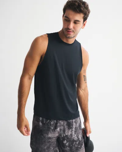 Abercrombie & Fitch Ypb Sweatwik Delt-fit Tank In Black