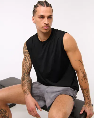 Abercrombie & Fitch Ypb Sweatwik Muscle Tank In Black