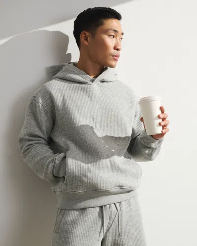 Abercrombie & Fitch Ypb Textured Ribbed Popover In Gray