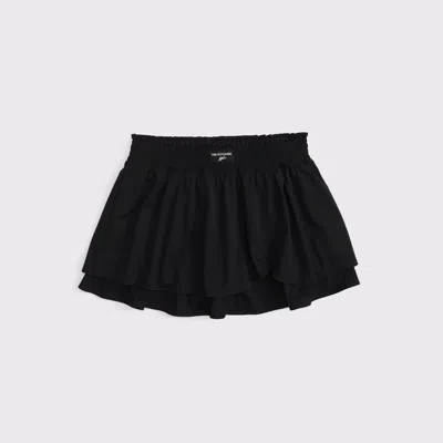 Abercrombie & Fitch Kids' Ypb Tiered Ruffle Active Skirt In Black