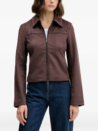 Abercrombie & Fitch Zip-fastening Jacket In Brown