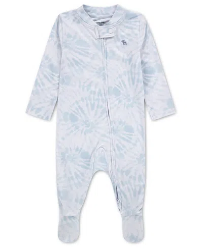 Abercrombie Baby Boys' Brushed Jersey Footed Coverall In Blue