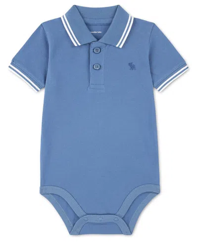 Abercrombie Baby Boys' Pique Polo Bodysuit In Blue