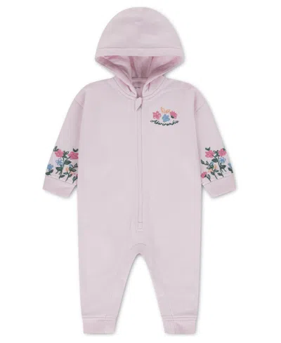 Abercrombie Baby Girls' Floral Hooded Coverall In Pink