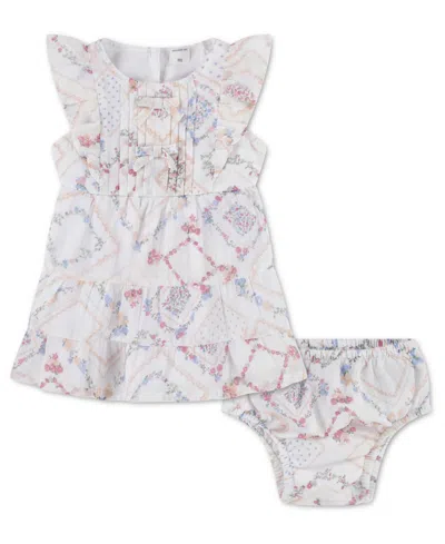 Abercrombie Baby Girls' Pintuck Flutter Dress And Diaper Cover, 2-piece Set In Multi