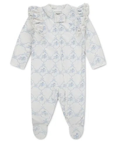 Abercrombie Baby Girls' Ruffle Footed Coverall In Blue
