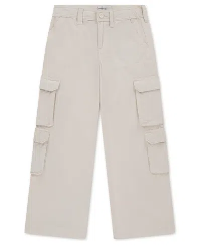 Abercrombie Kids' Big Girls Corduroy Wide Leg Cargo Pants In Neutral