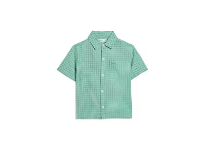 Abercrombie Boxy Woven Shirt (big Kids) Boy's Clothing Anf Wasabi: 11-12 (big Kids) In Green