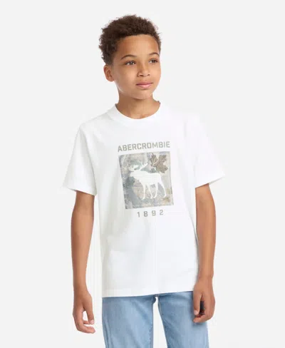 Abercrombie Kids' Boys 5-16 Camo Moose T-shirts In White