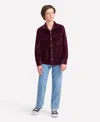 Abercrombie Boys 5-18 Fine Wale Cord Button Down Shirt In Purple