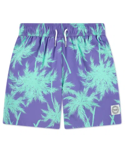 Abercrombie Kids' Boys' 5-8 Printed Swim Trunks In Purple