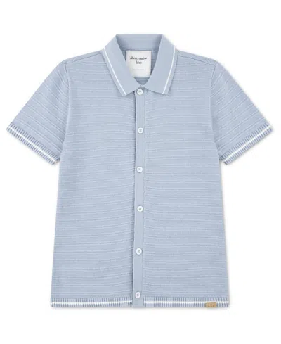 Abercrombie Kids' Boys' Button Through Collared Sweater In Blue