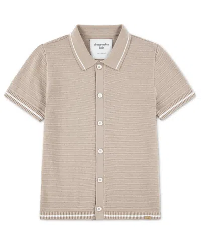 Abercrombie Kids' Boys' Button Through Collared Sweater In Brown