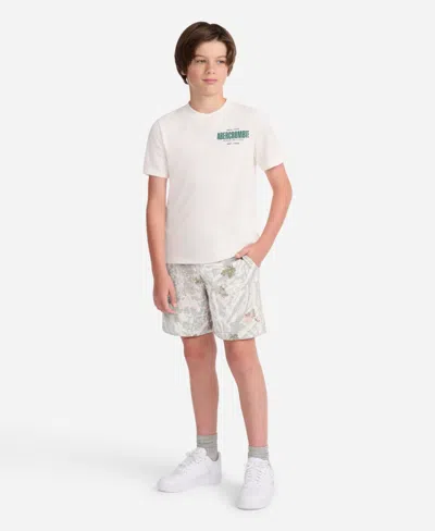 Abercrombie Kids' Boys Essential Fleece Shorts In White