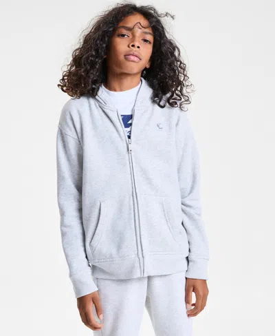 Abercrombie Kids' Boys Essential Full Zip Hoodie In Gray