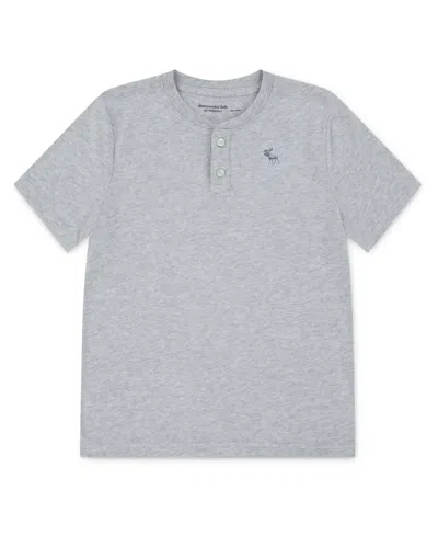 Abercrombie Kids' Boys Essential Henley T-shirt In Gray