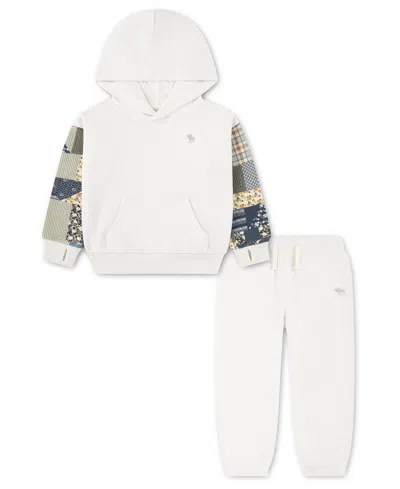 Abercrombie Babies' Boys' Essentials Patchwork Hoodie And Pants, 2-piece Set In Multi