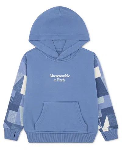 Abercrombie Babies' Boys' Essentials Patchwork Pullover Hoodie In Blue