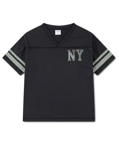 Abercrombie Kids' Boys' Football Jersey T-shirt In Black