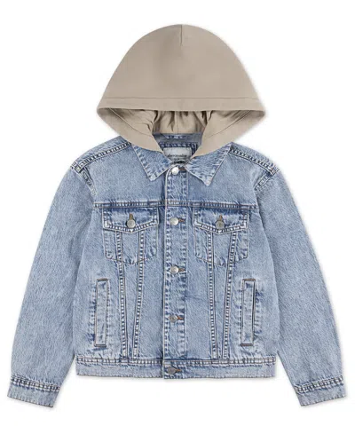 Abercrombie Babies' Boys' Hooded Denim Jacket In Blue