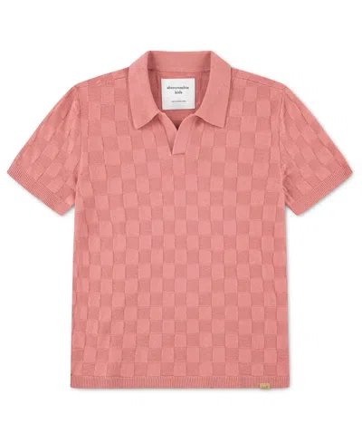 Abercrombie Kids' Boys' Johnny Collar Swolo Polo Shirt In Pink
