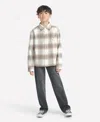 Abercrombie Boys Traditional Flannel Shirt In Gray