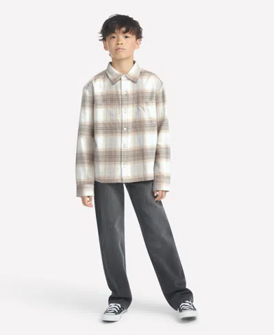 Abercrombie Kids' Boys Traditional Flannel Shirt In Gray