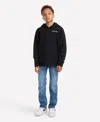 Abercrombie Boys Ypb Neoknit Technical Pullover Hoodie In Black