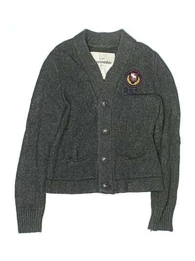 Pre-owned Abercrombie Kids' Cardigan Sweater In Gray
