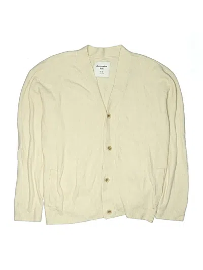 Pre-owned Abercrombie Kids' Cardigan Sweater In White