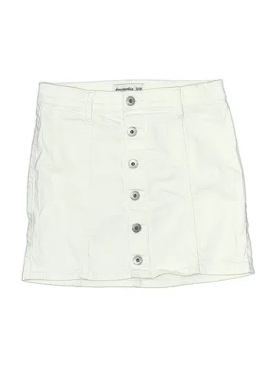 Pre-owned Abercrombie Kids' Denim Skirt In White