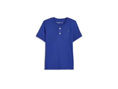 Abercrombie Essential Henley Tee (little Kid/big Kid) Boy's T Shirt Mazarine Blue: 5-6 (little Kids)