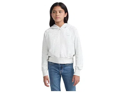 Abercrombie Essential Pullover Hoodie (little Kid/big Kid) Girl's Sweatshirt Anf Light Grey Heather : 5-6 (littl In White