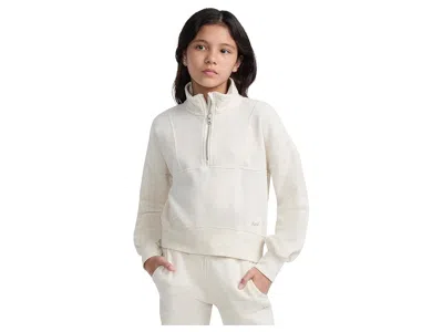 Abercrombie Essential Quarter Zip Pullover (big Kid) Girl's Sweatshirt Anf Oatmeal Heather : 17-18 (big Kid), Co In White