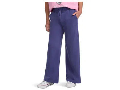 Abercrombie Essential Wide Leg Fleece Pants (big Kid) Girl's Clothing Skipper Blue : 15-16 Big Kid, Cotton/polye